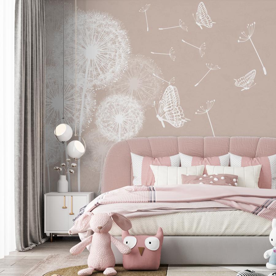 фотообои белые одуванчики 14-299