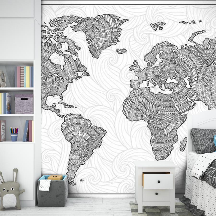 фотообои карта в гостиную 9-1773