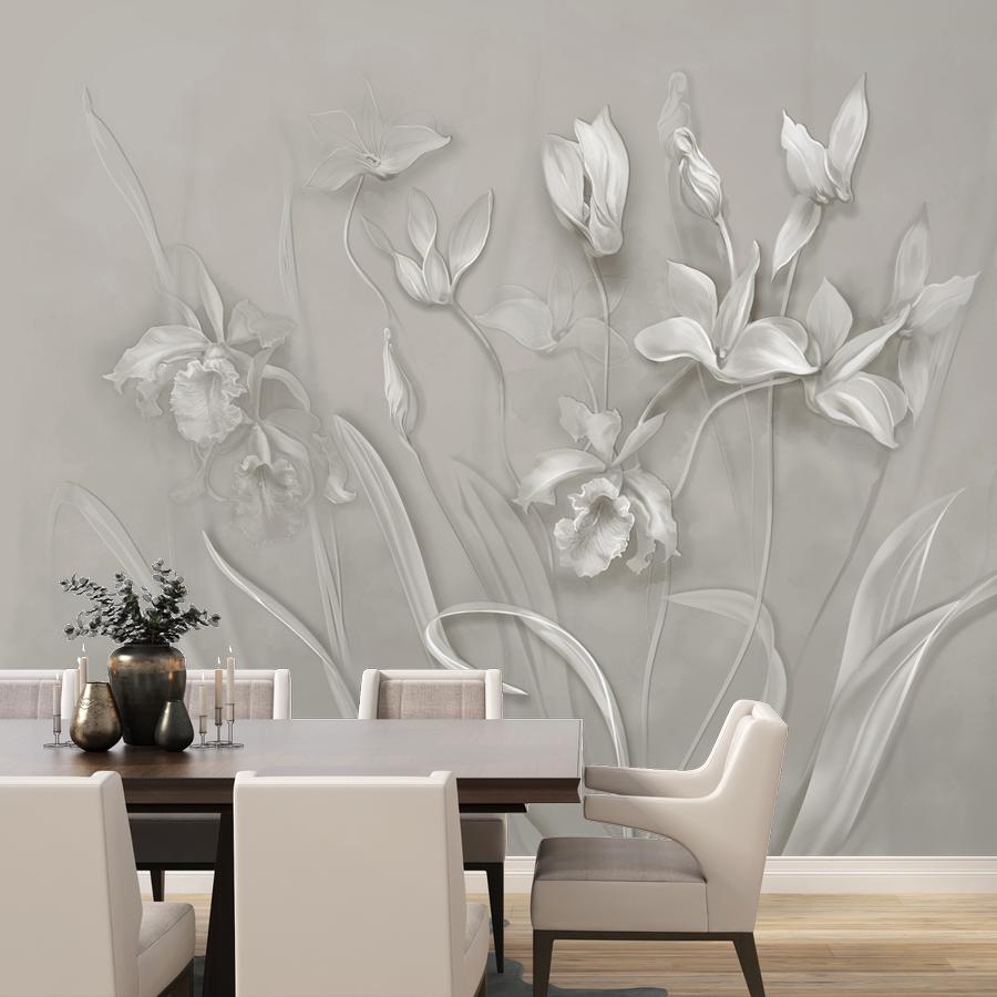 фотообои барельеф цветы