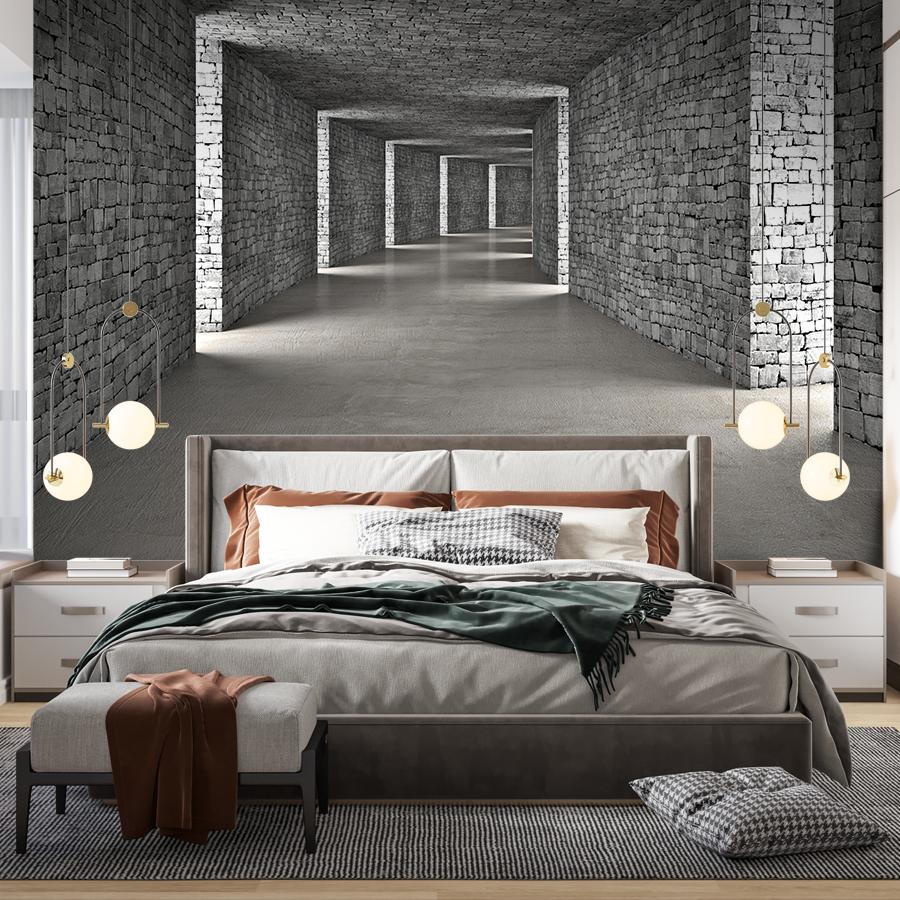 фотообои кирпичный тоннель 10-864