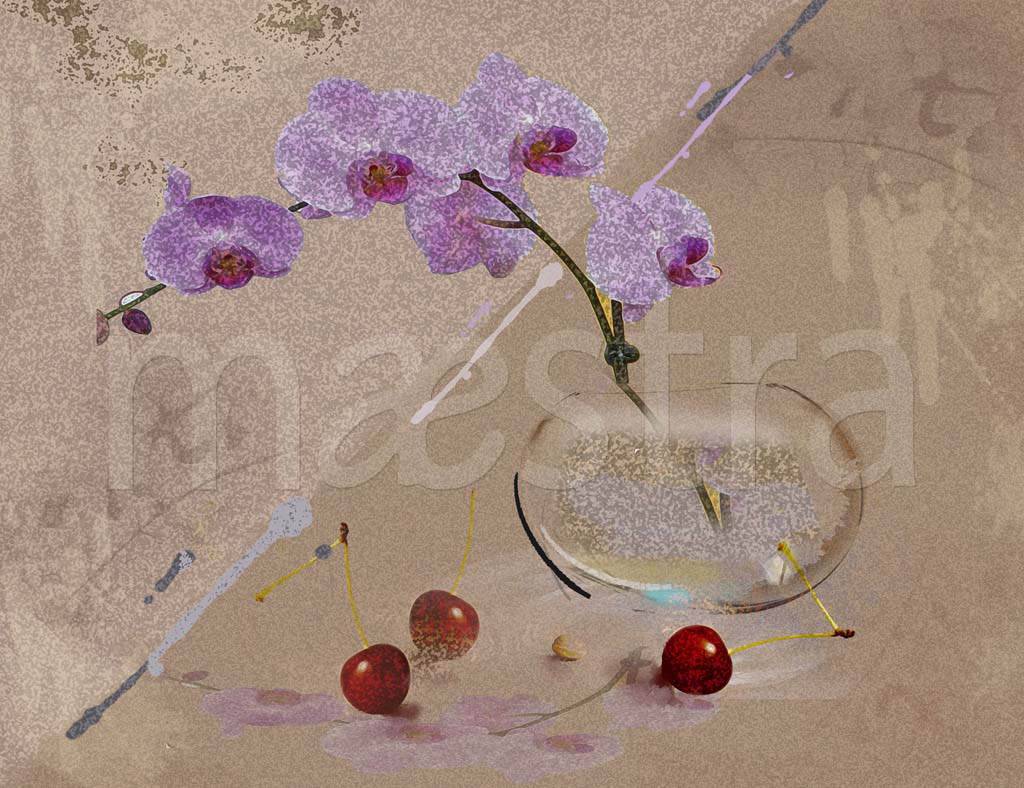 ветка орхидеи в вазе 2-111