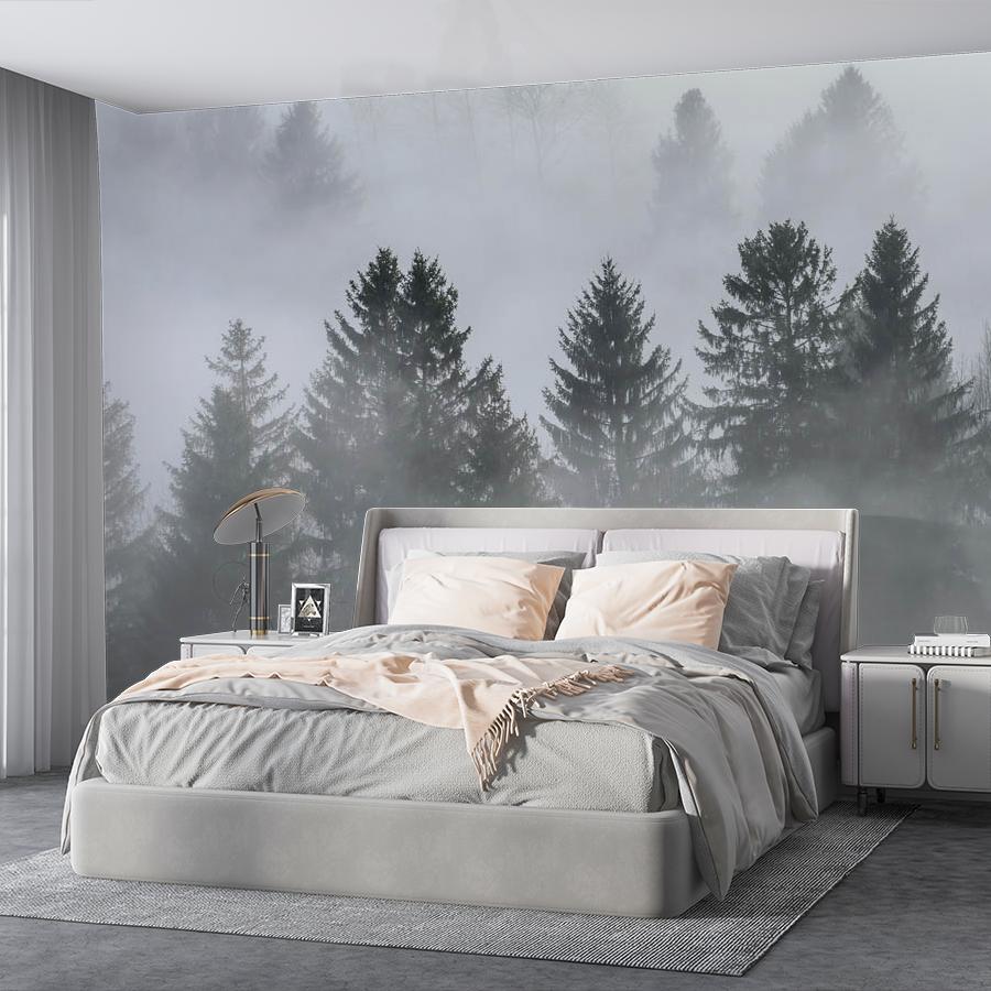 фотообои туманное утро в лесу 9-1165