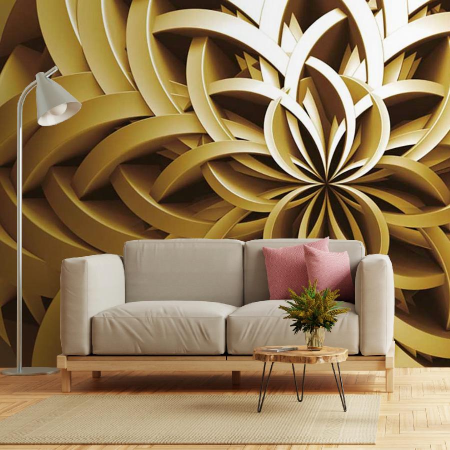 фотообои 3д абстракция цветочный орнамент 9-024