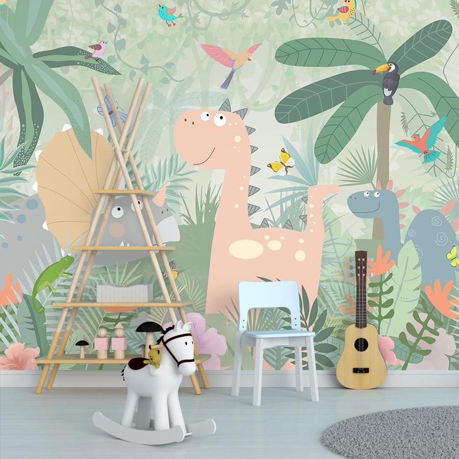 фотообои игривые динозаврики в детскую 12-1526