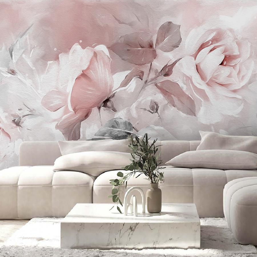 фотообои акварельные 3d розы 9-1680