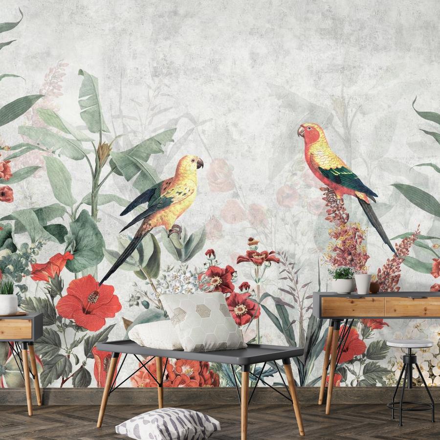 фотообои попугаи в тропиках 12-1847