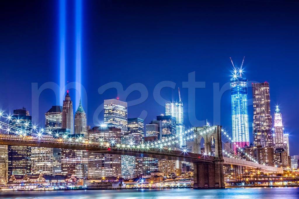 Фотообои Ночной мост красивого Нью Йорка