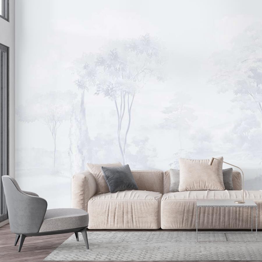 фотообои лес фоновый серый 13-1071