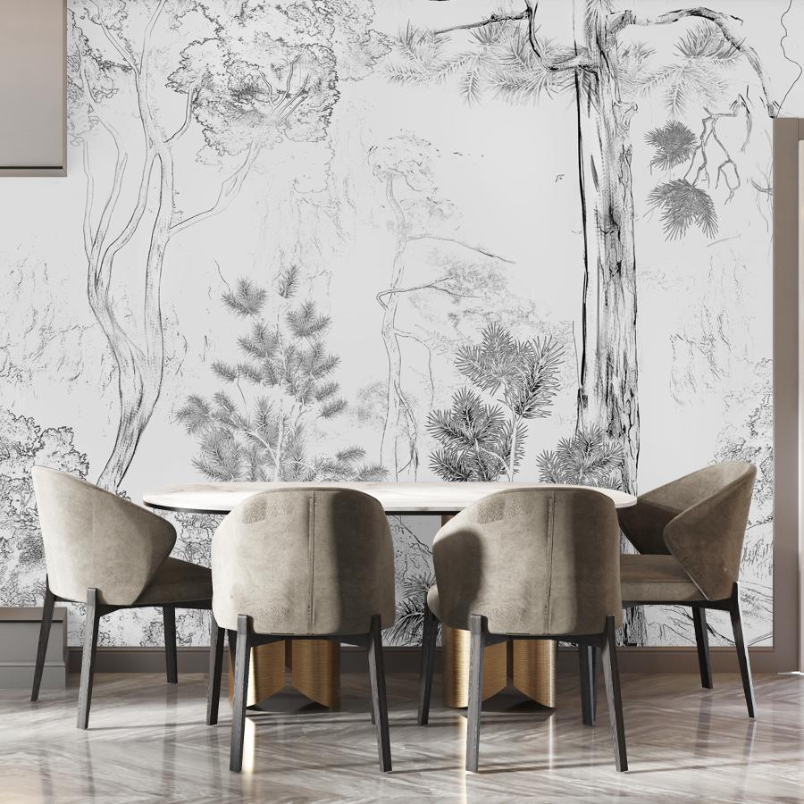 фотообои абстракция сосновый лес 13-1039