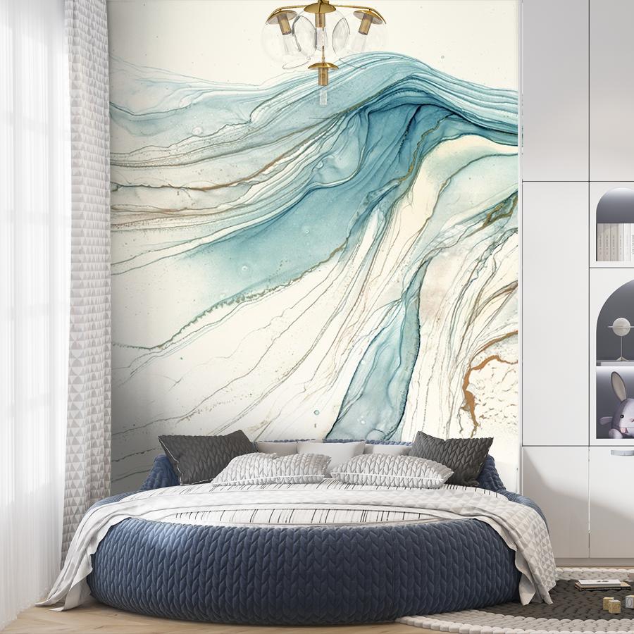 фотообои флюид арт бирюзово-синий 14-710