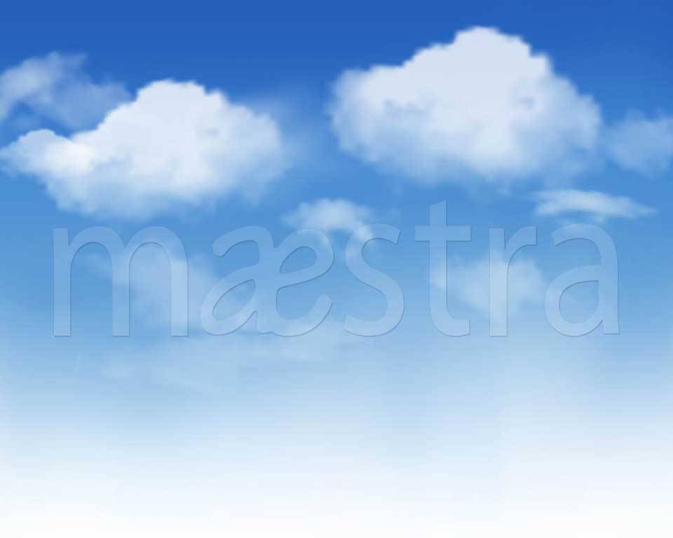 Фотообои Кучевые облака на синем небе