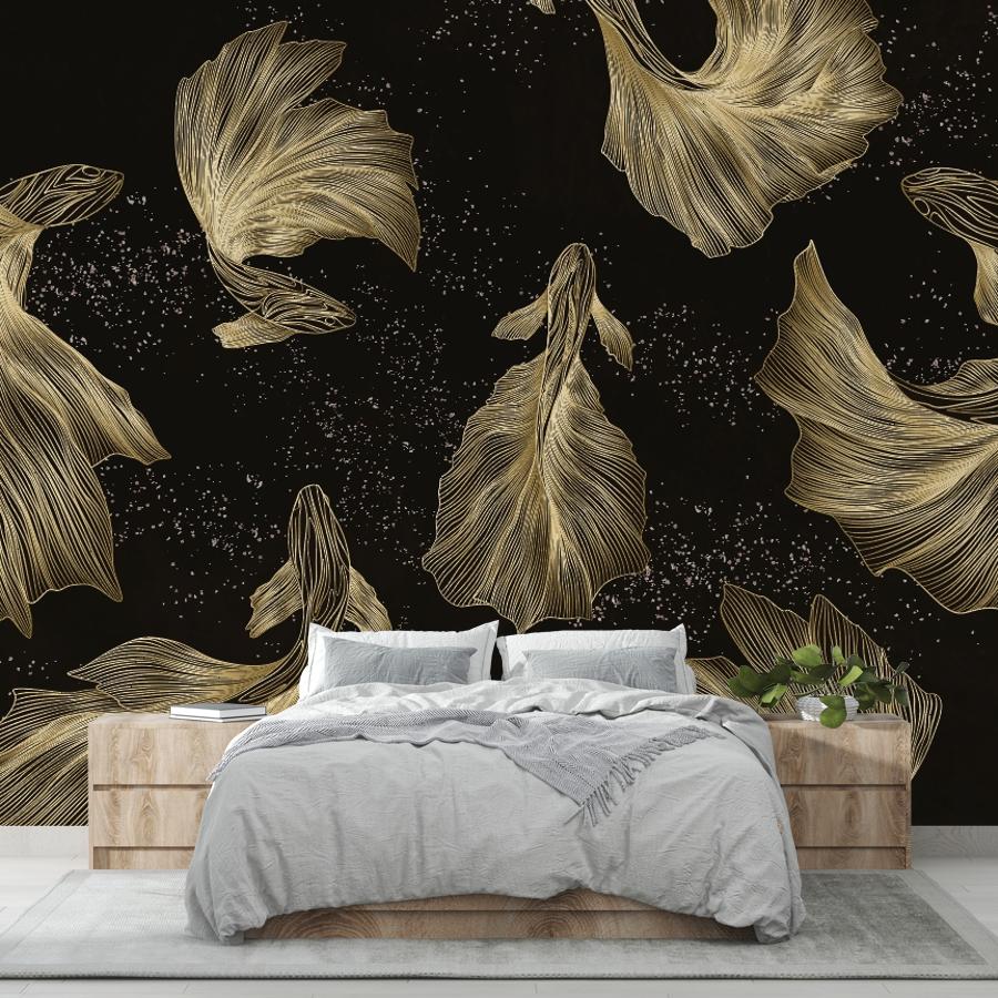 фотообои рыбки золотистые в гостиную 14-1276