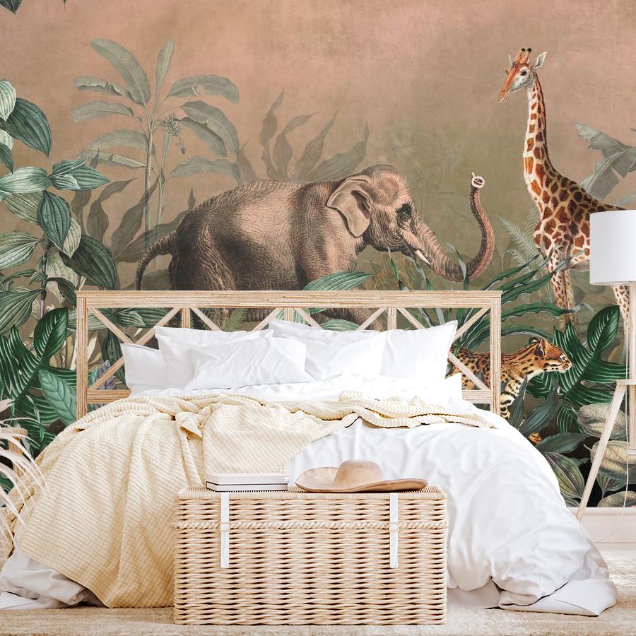 фотообои тропики в детскую оранжевые 12-1780 фотообои тропики в детскую оранжевые 12-1780