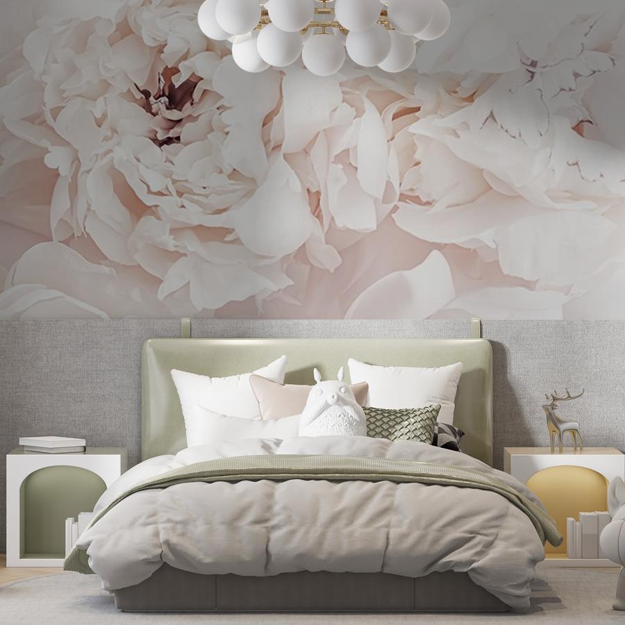 фотообои пионы пудровые 3д 9-2033