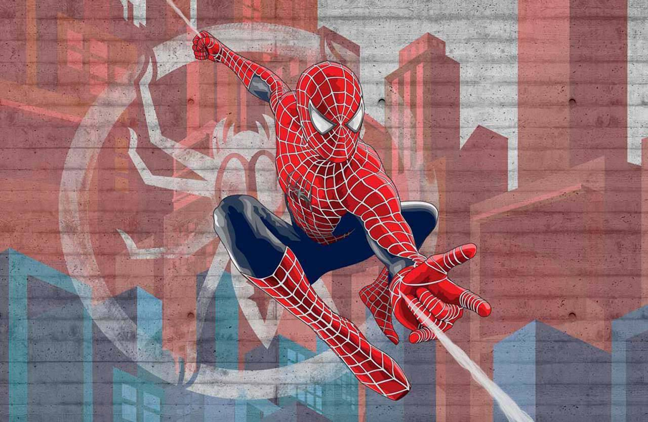 Фотообои Человек паук у стены