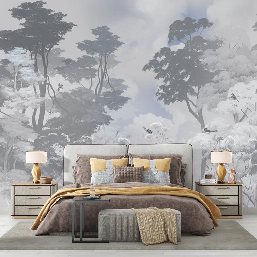 фотообои лес серо-голубой 13-636 фотообои лес серо-голубой 13-636