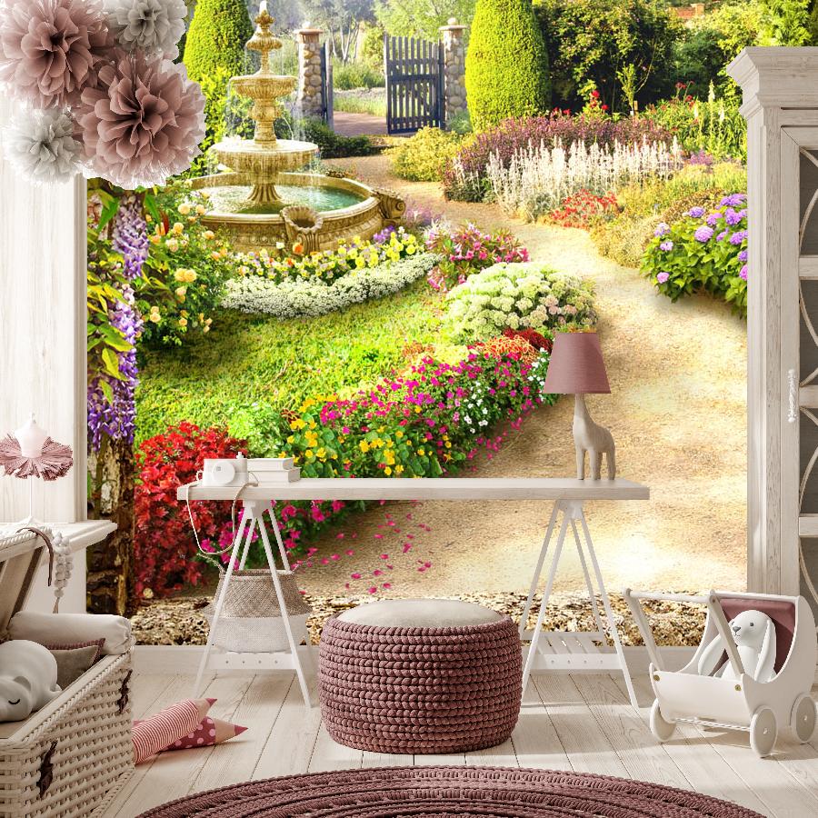 фотообои арка в саду 19-0131