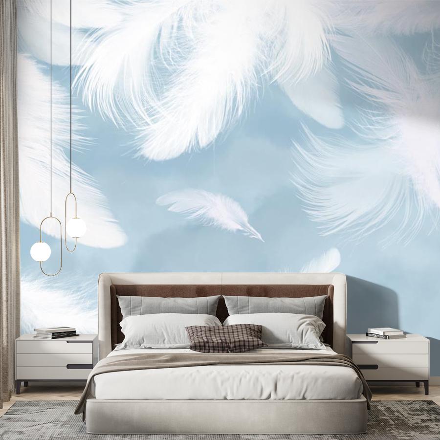 фотообои белые перья 14-552