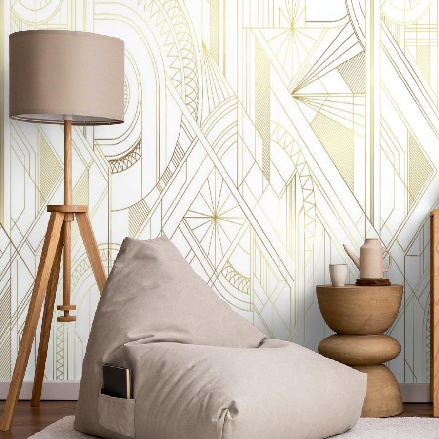 фотообои орнамент геометрический золотистый 14-1017