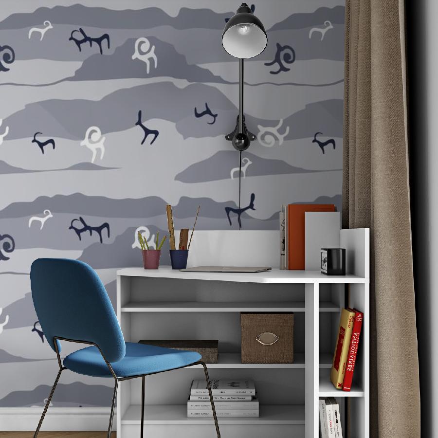 фотообои орнамент национальный с баранами серый 14-1088 фотообои орнамент национальный с баранами серый 14-1088