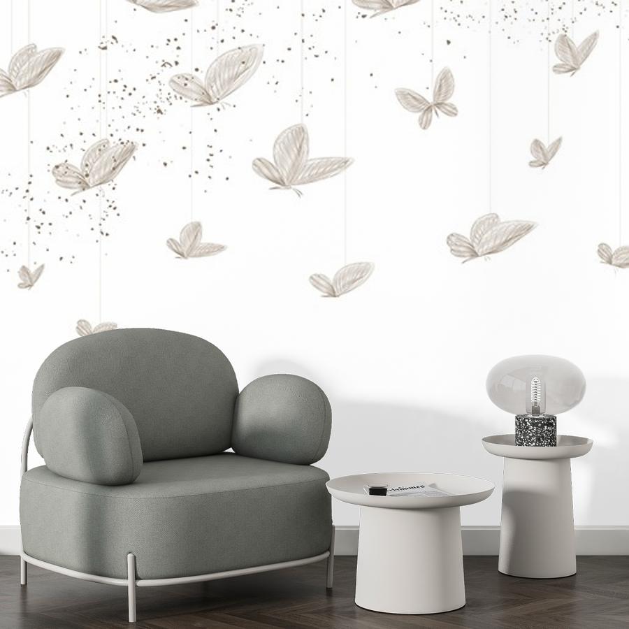фотообои бабочки серые 9-2100
