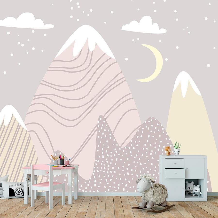 фотообои в детскую геометрические горы 12-1596