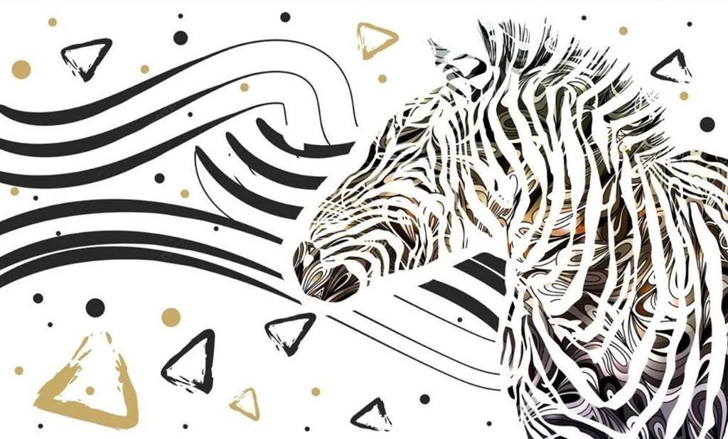 Фотообои Золотая зебра