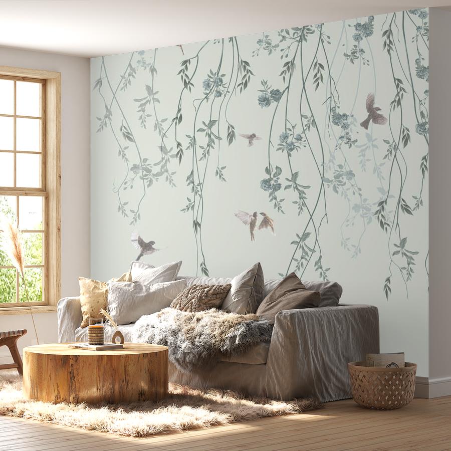 фотообои ветви сверху и птички 13-711 фотообои ветви сверху и птички 13-711