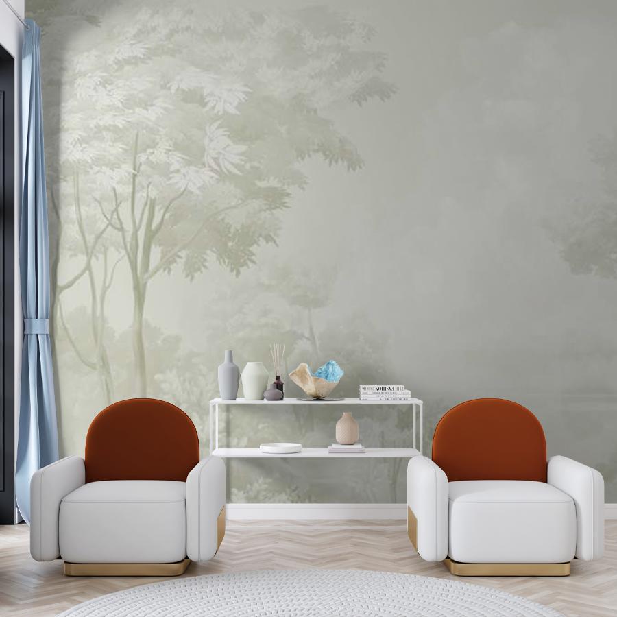 фотообои лес абстрактный оливковый 13-1065