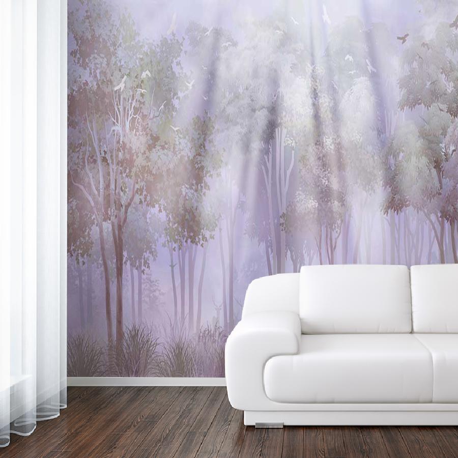 фотообои лучи солнца в лесу 13-405