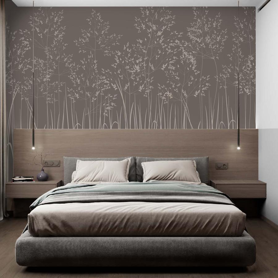 фотообои колоски на коричневом фоне 13-517