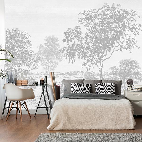 фотообои лес монохром 14-887