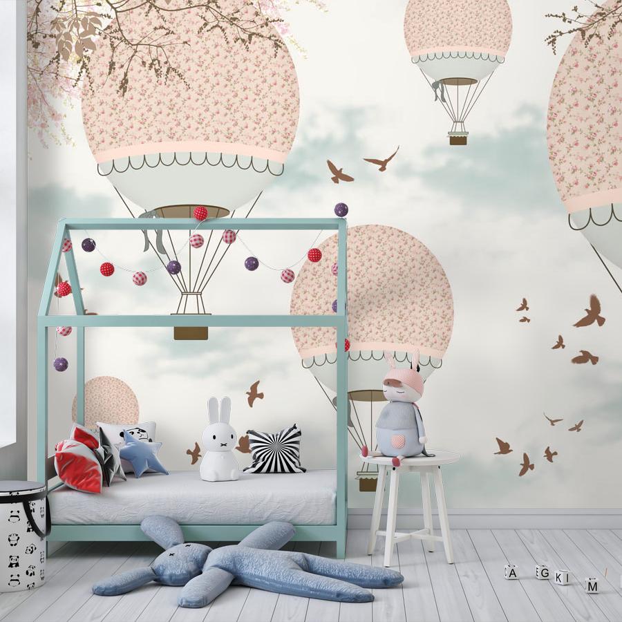 фотообои розовые воздушные шары 19-0102