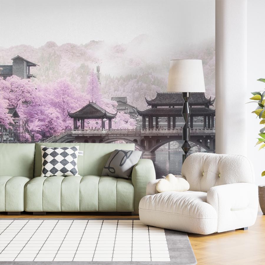 фотообои цветущий японский сад 9-1679