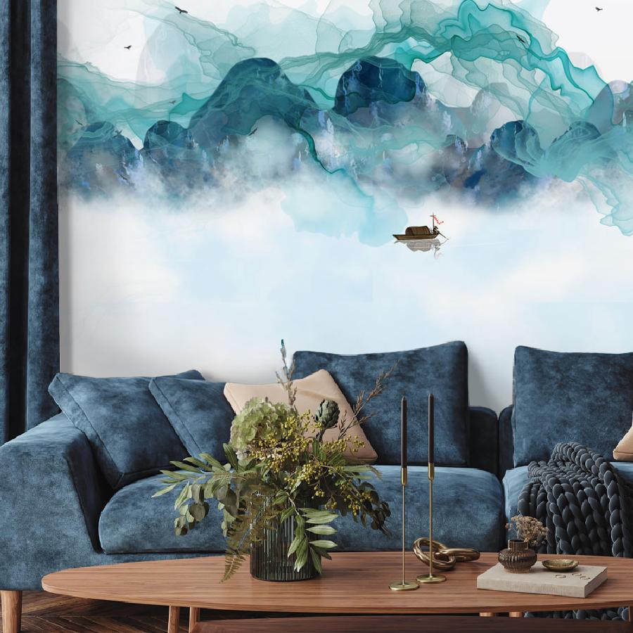 фотообои горы акварельные 10-696