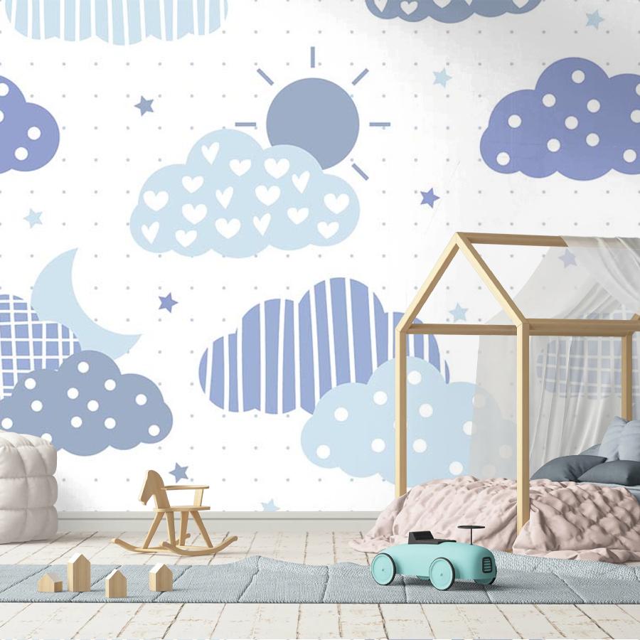 Фотообои и фотообои облака голубые 12-760