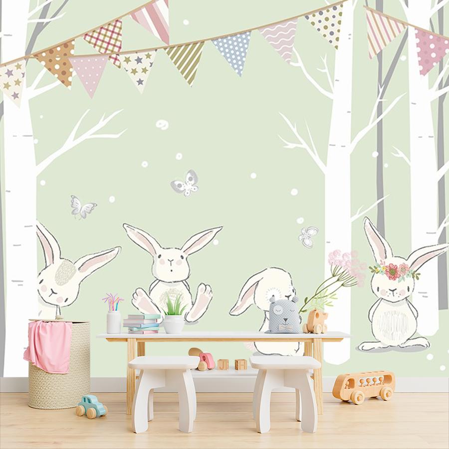 фотообои зайчики на празднике 14-882