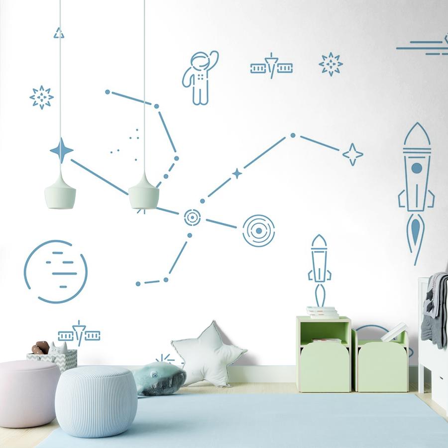 фотообои в детскую космос минимализм 14-712