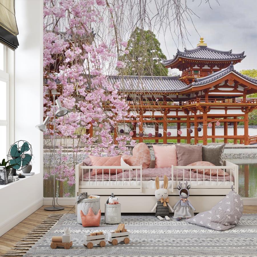 фотообои удивительный сад храма киото в японии 10-017