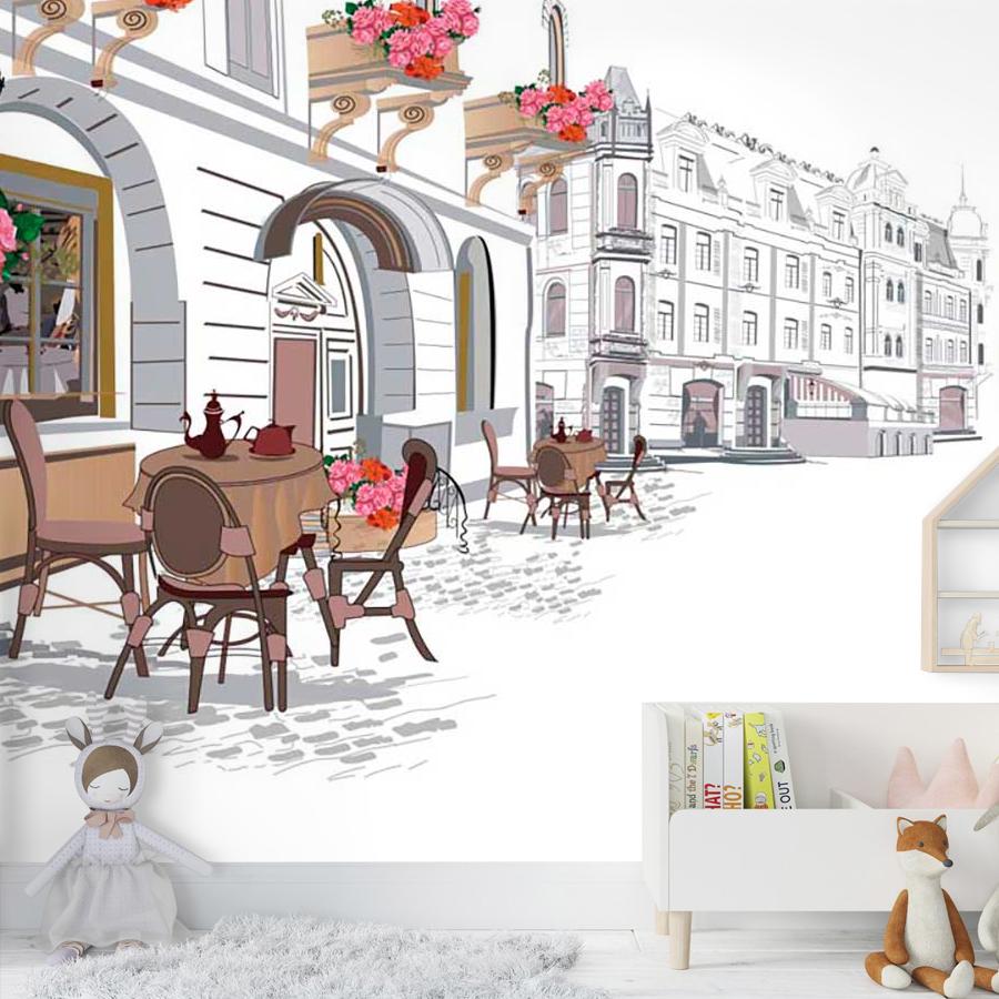 фотообои столики на улице 9-139