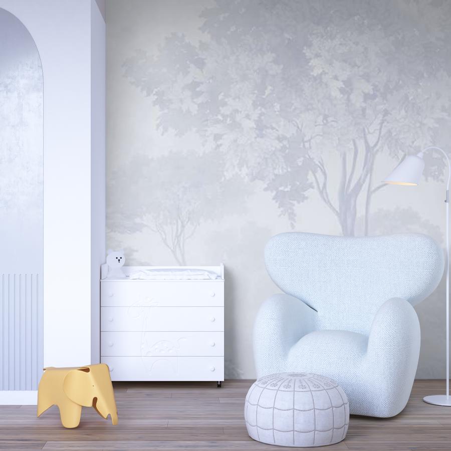 фотообои лес абстрактный голубой 13-1066