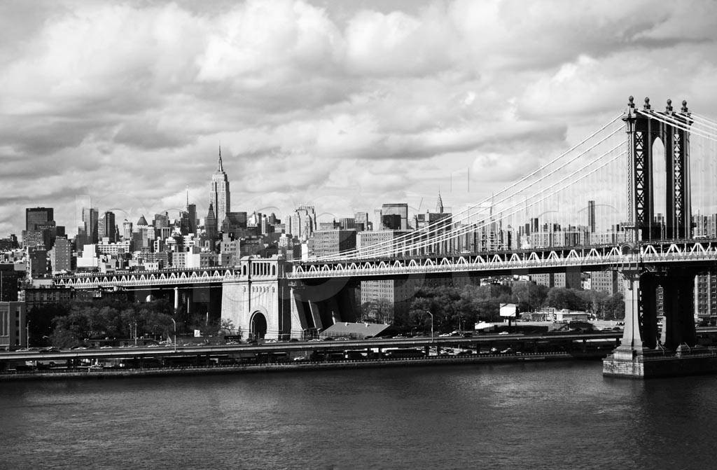 Фотообои Черно белый Бруклинский мост