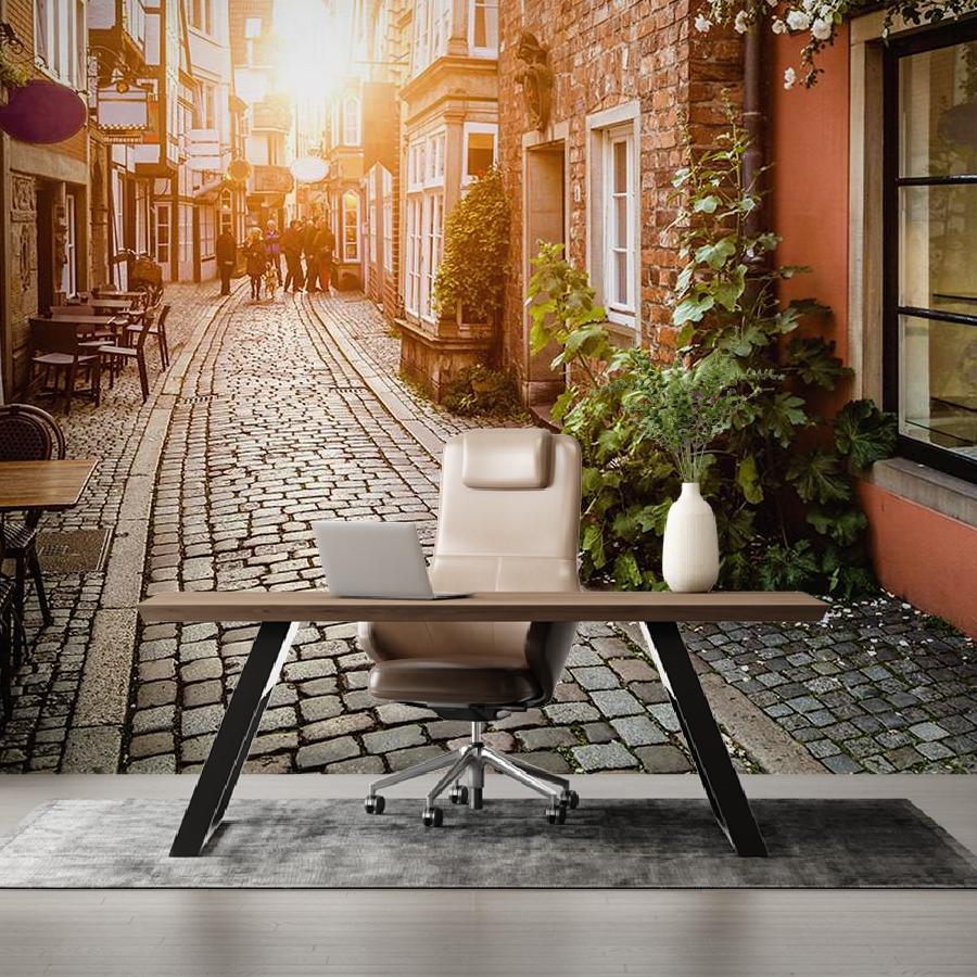 фотообои улочка старинная 3д 9-1791 фотообои улочка старинная 3д 9-1791