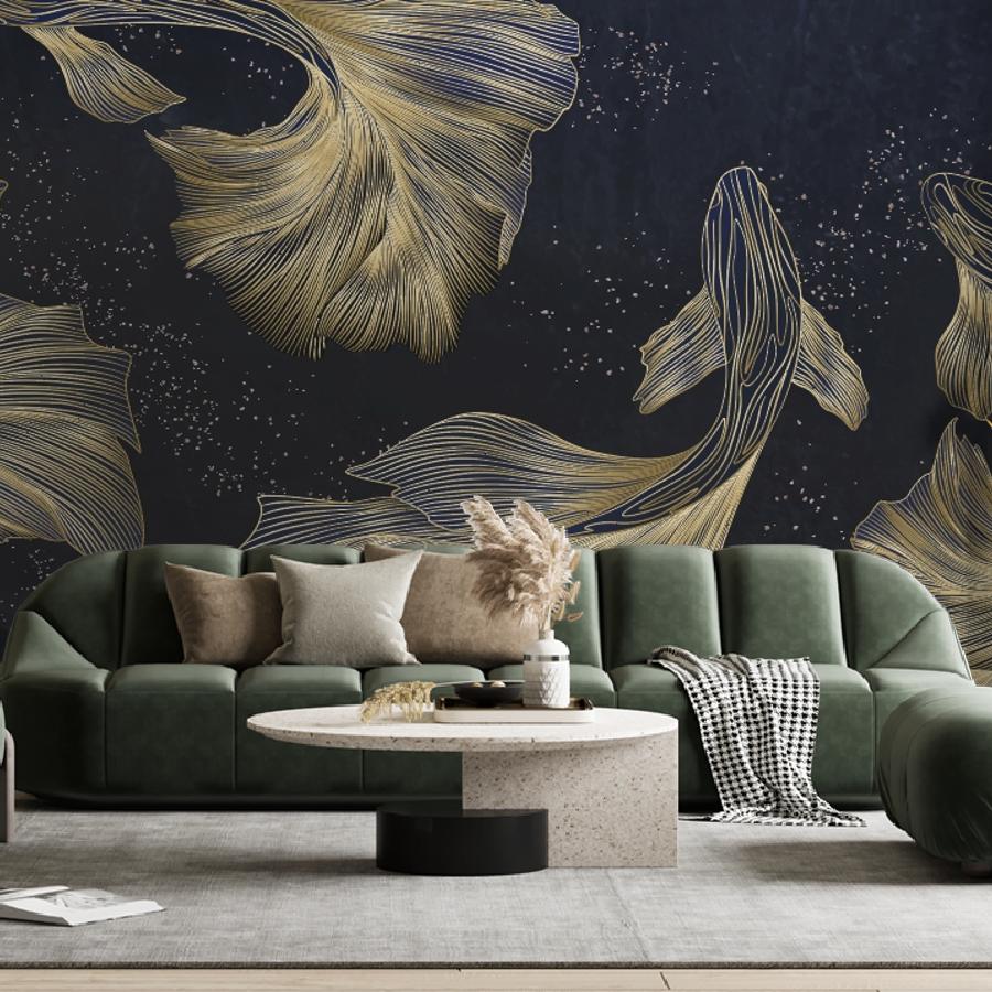 Фотообои Рыбы на темном фоне 14-1265