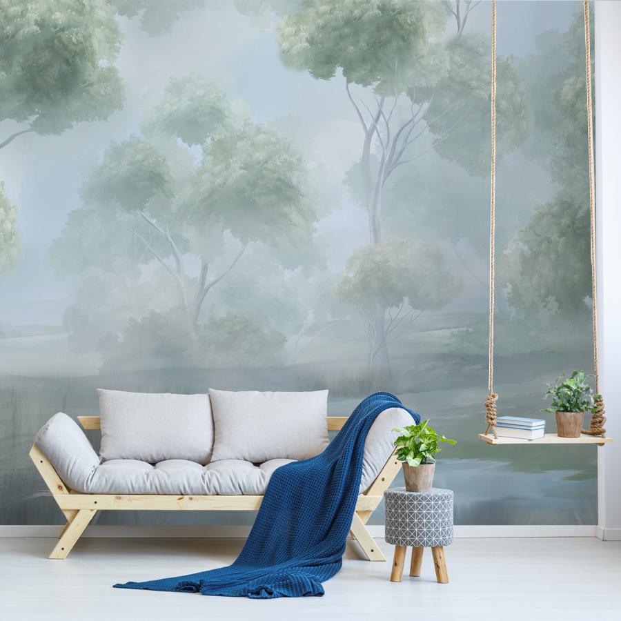 фотообои деревья пушистые зеленые 13-1089