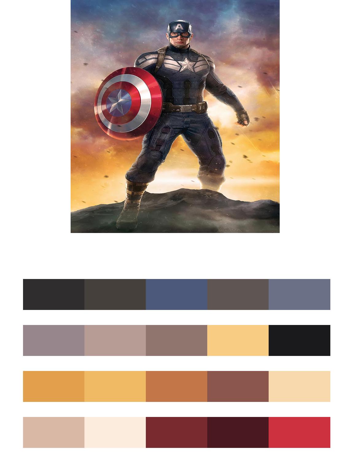 Капитан Америка цвета