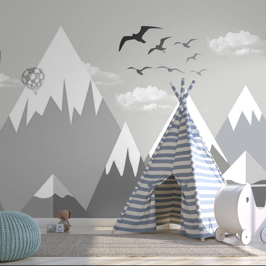 фотообои горы 3д серые 12-443 фотообои горы 3д серые 12-443