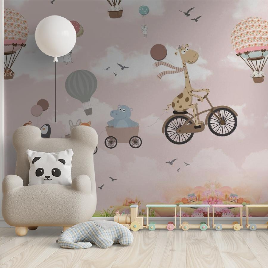 фотообои звери на велосипеде 12-1402