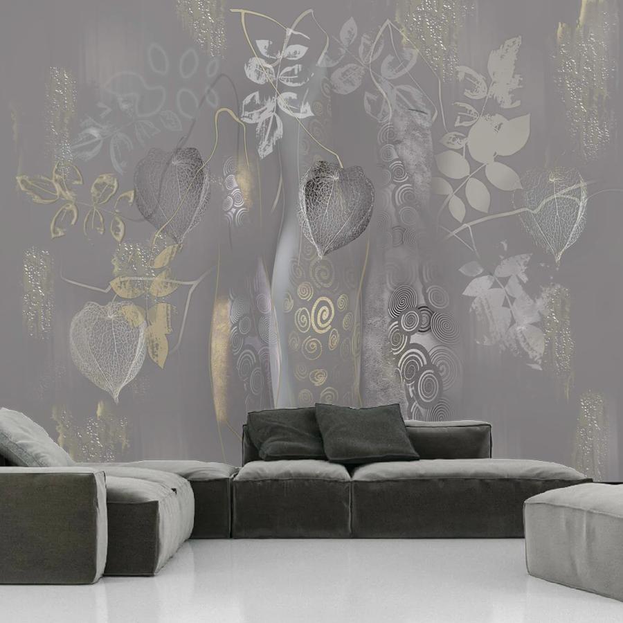 фотообои панно абстракция с физалисом 13-981