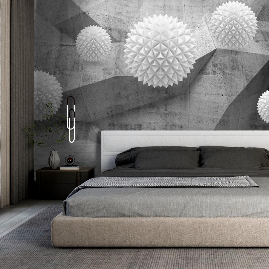 фотообои 3д шары в серой сфере 10-793